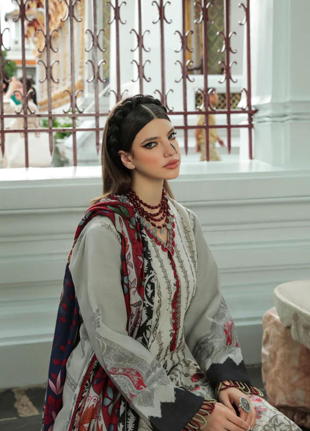 Tassawur By Florent Embroidered Karandi Suits Unstitched 3 Piece FL22T FL-5B - Winter Collection