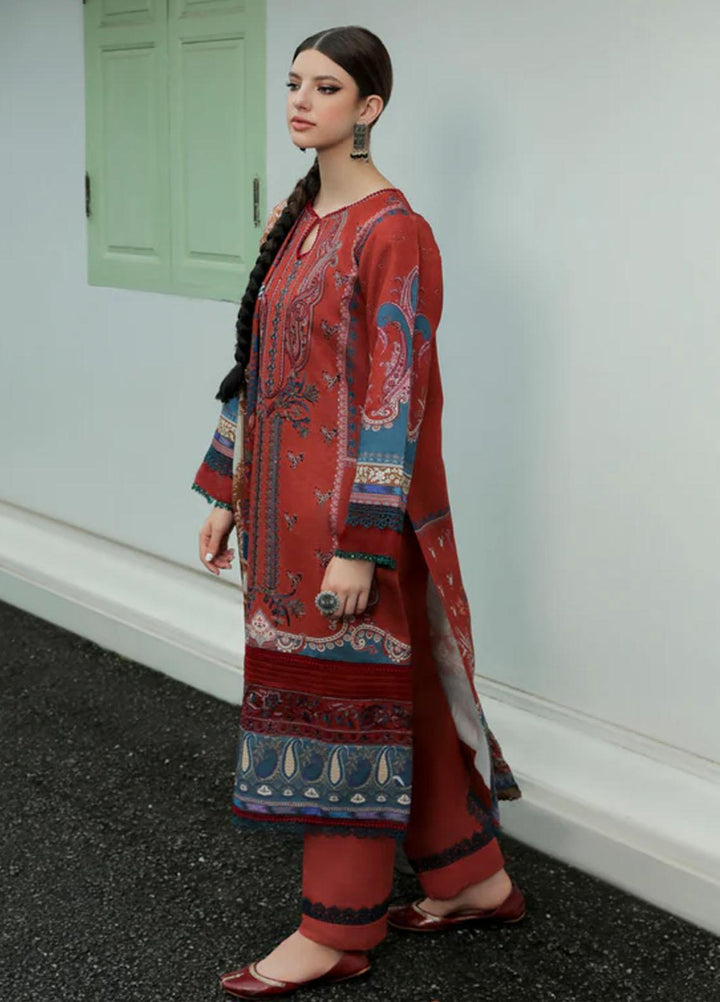 Tassawur By Florent Embroidered Karandi Suits Unstitched 3 Piece FL22T FL-6B - Winter Collection