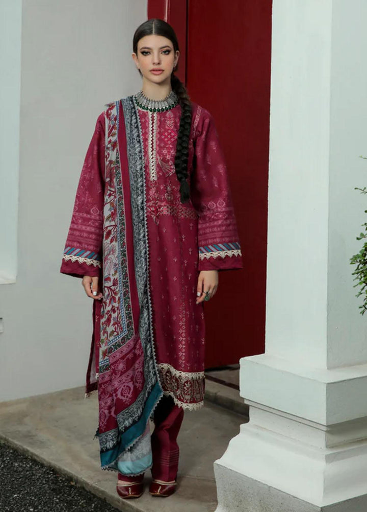 Tassawur By Florent Embroidered Karandi Suits Unstitched 3 Piece FL22T FL-7B - Winter Collection