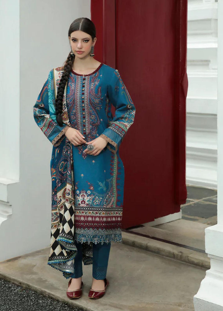 Tassawur By Florent Embroidered Karandi Suits Unstitched 3 Piece FL22T FL-8A - Winter Collection