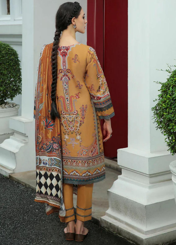 Tassawur By Florent Embroidered Karandi Suits Unstitched 3 Piece FL22T FL-8B - Winter Collection