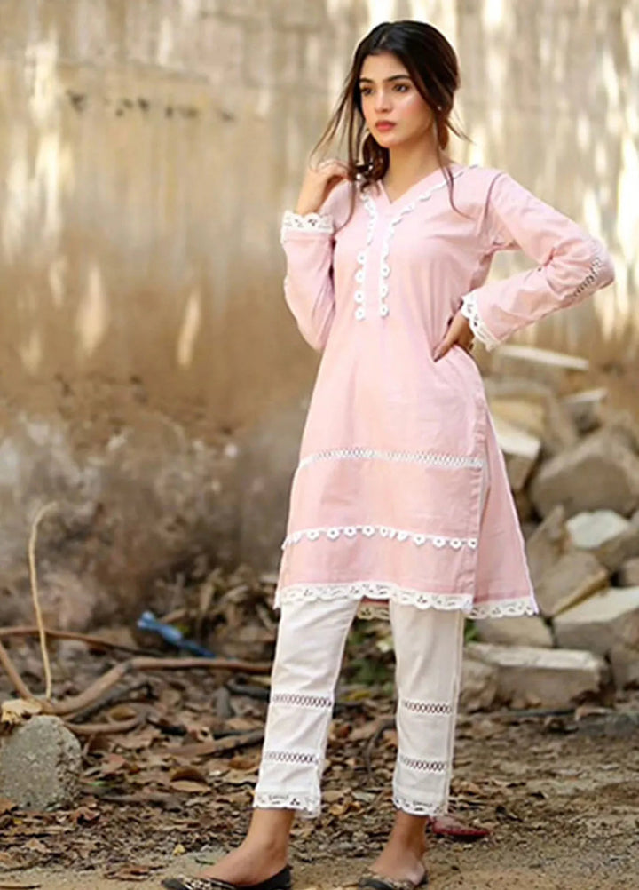 Tassawur Pret Embroidered Cotton 2 Piece Suit Blissful Rose