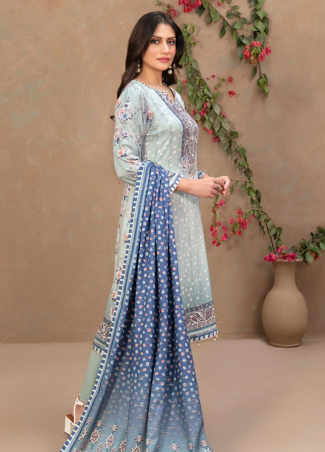 Tawakkal Fabrics Printed Satin Suits Unstitched 3 Piece TWF23ST D-9733 - Winter Collection