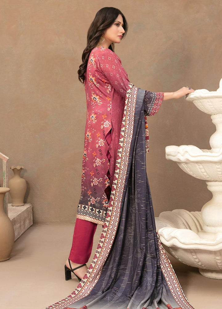 Tawakkal Fabrics Printed Satin Suits Unstitched 3 Piece TWF23ST D-9734 - Winter Collection