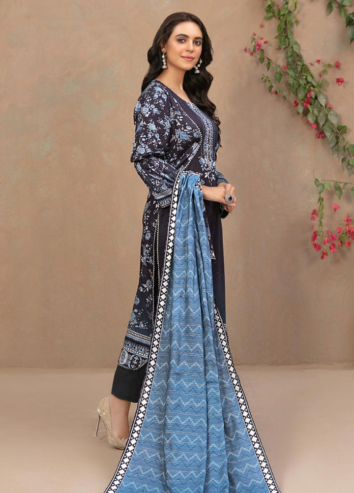 Tawakkal Fabrics Printed Satin Suits Unstitched 3 Piece TWF23ST D-9736 - Winter Collection