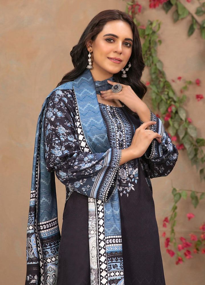 Tawakkal Fabrics Printed Satin Suits Unstitched 3 Piece TWF23ST D-9736 - Winter Collection