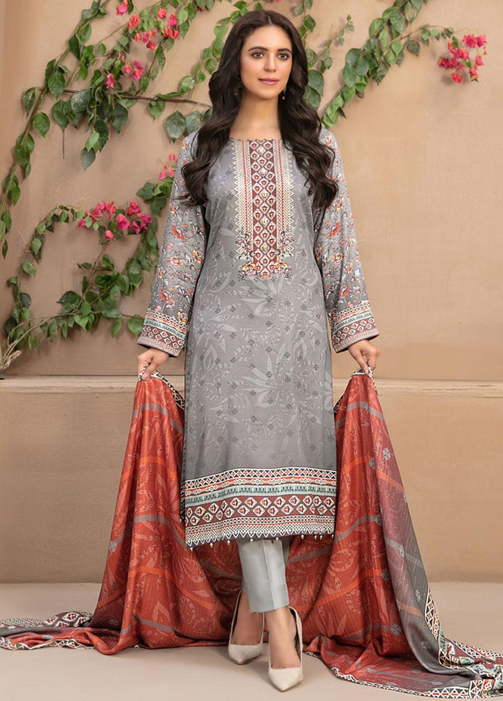 Tawakkal Fabrics Printed Satin Suits Unstitched 3 Piece TWF23ST D-9739 - Winter Collection