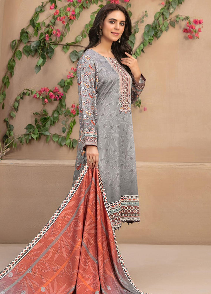 Tawakkal Fabrics Printed Satin Suits Unstitched 3 Piece TWF23ST D-9739 - Winter Collection