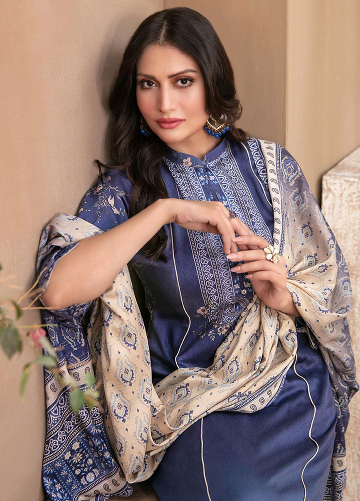 Tawakkal Fabrics Printed Satin Suits Unstitched 3 Piece TWF23ST D-9740 - Winter Collection