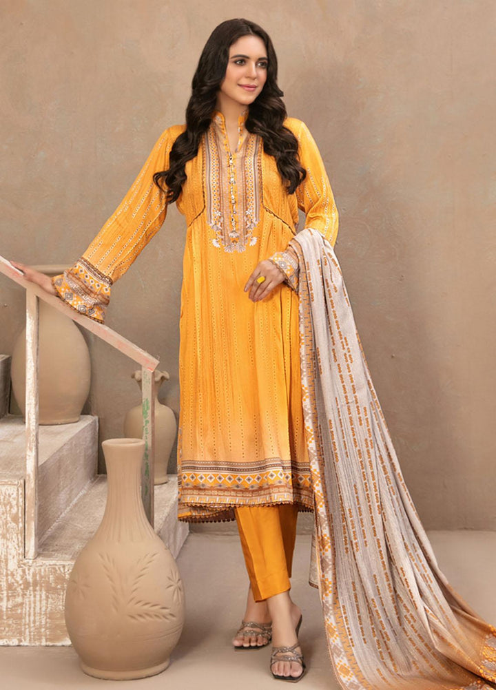 Tawakkal Fabrics Printed Satin Suits Unstitched 3 Piece TWF23ST D-9741 - Winter Collection