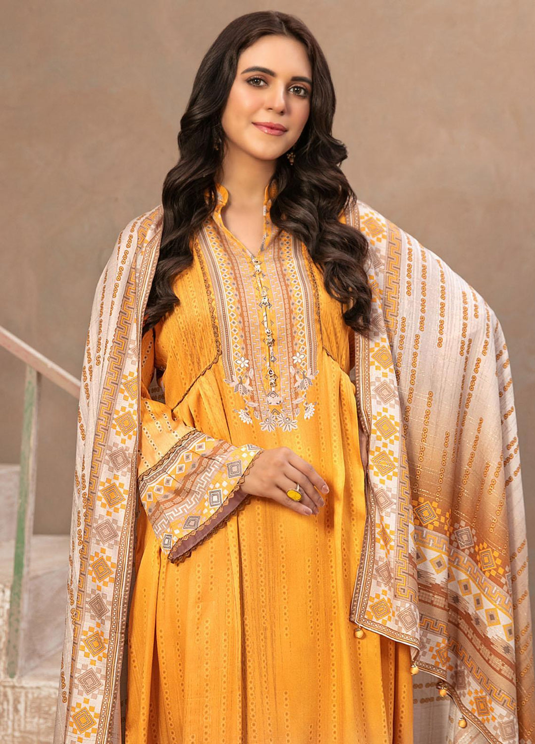 Tawakkal Fabrics Printed Satin Suits Unstitched 3 Piece TWF23ST D-9741 - Winter Collection