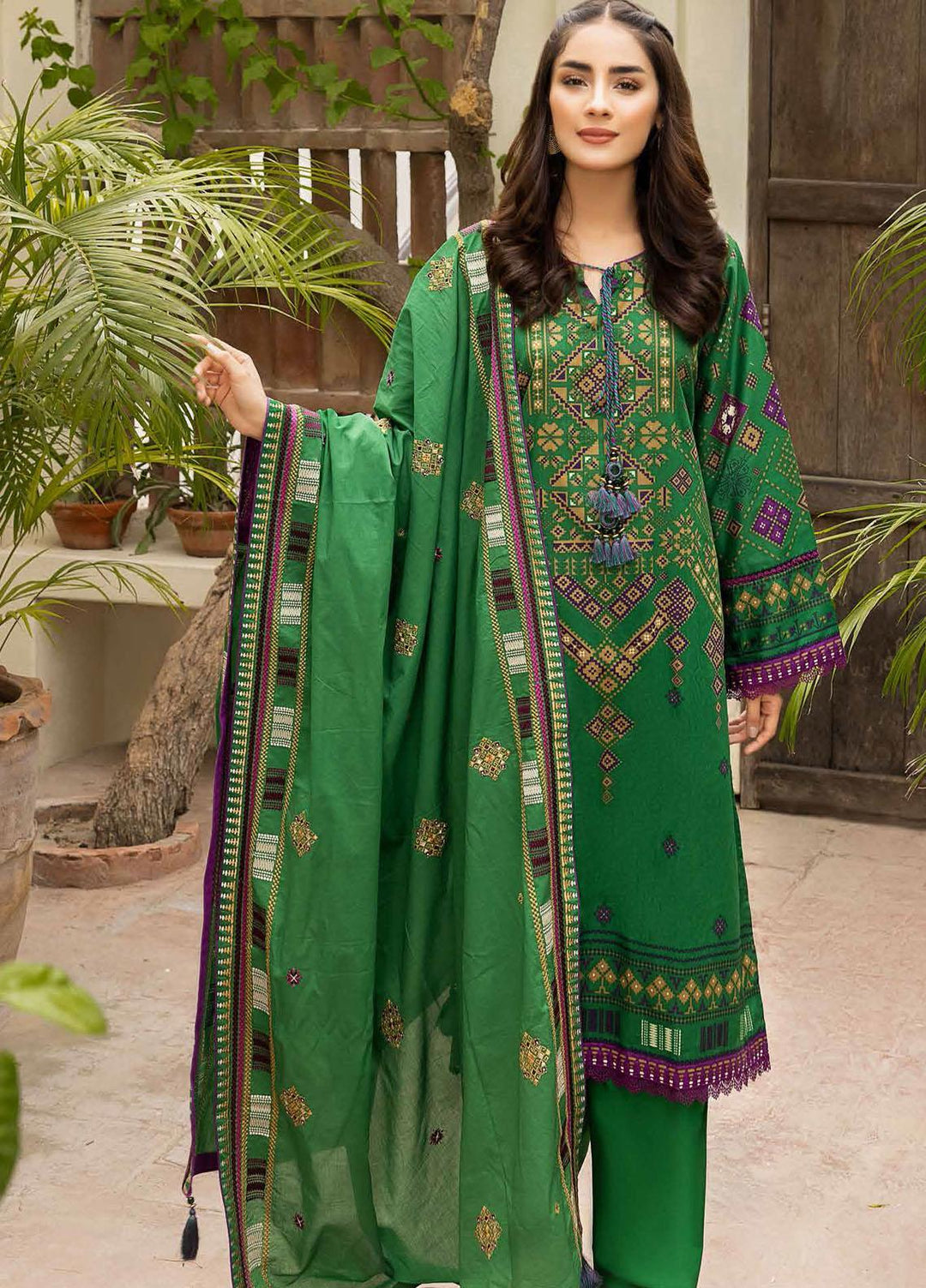 Gul Ahmed Embroidered  Suits Unstitched 2 Piece GA22CM TCE-22004 - Festive Collection