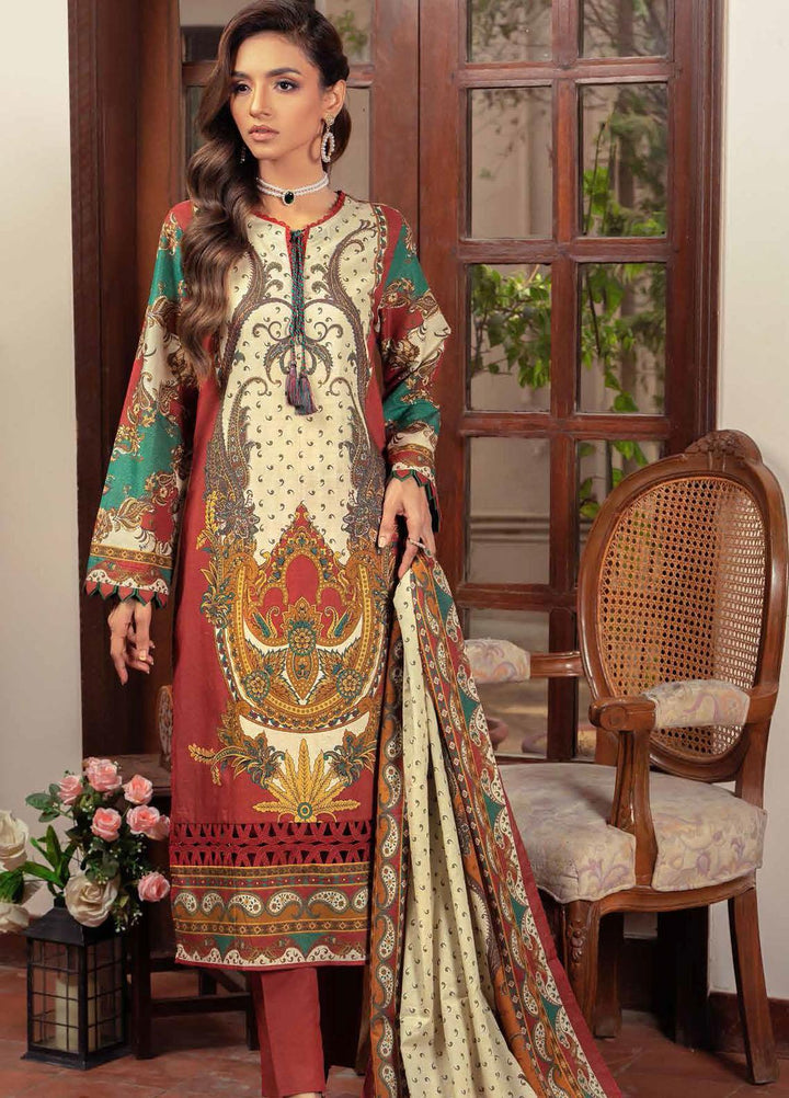Gul Ahmed Printed  Suits Unstitched 2 Piece GA22CM TCN-22006 - Festive Collection