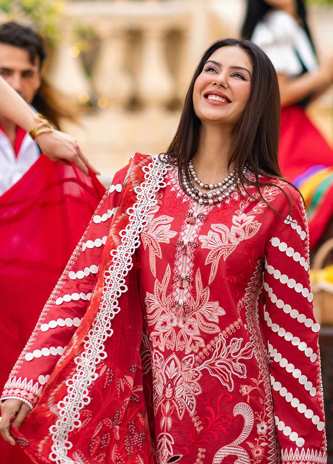 Te Amo by Mushq Embroidered Lawn Suits Unstitched 3 Piece MQ24TA D-01 Amore Affair - Luxury Summer Collection