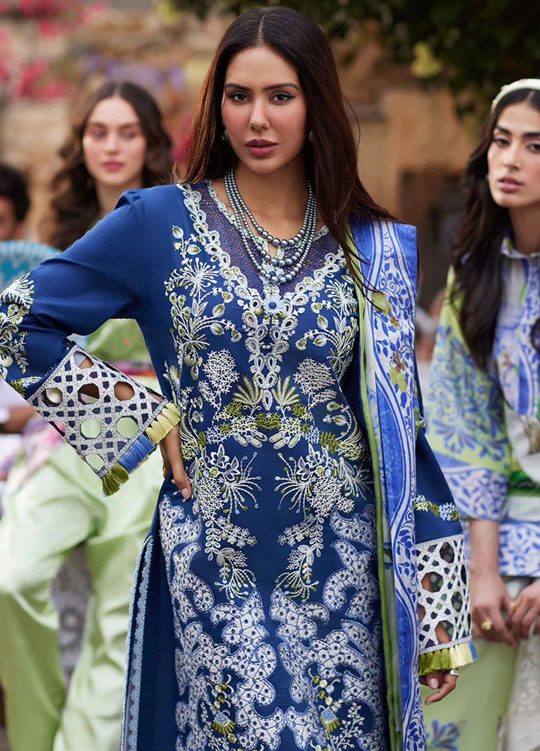 Te Amo by Mushq Embroidered Lawn Suits Unstitched 3 Piece MQ24TA D-06 Modena Magic - Luxury Summer Collection