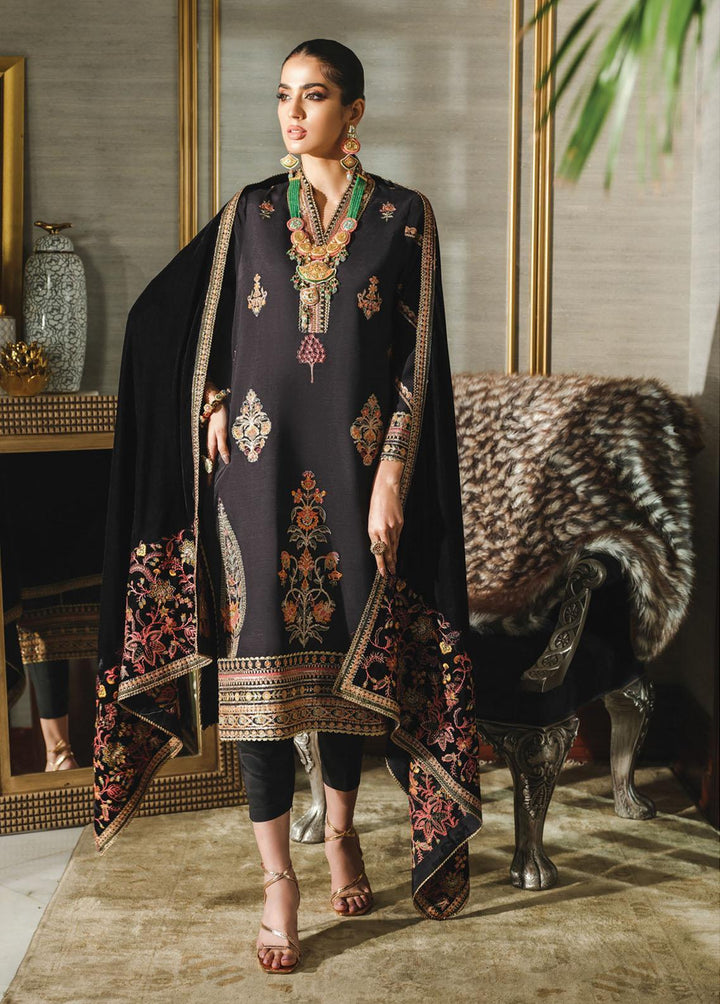 Tehwaar By Rang Rasiya Embroidered Raw Silk Suits Unstitched 3 Piece RR22T D-03 Roshan Aara - Luxury Collection