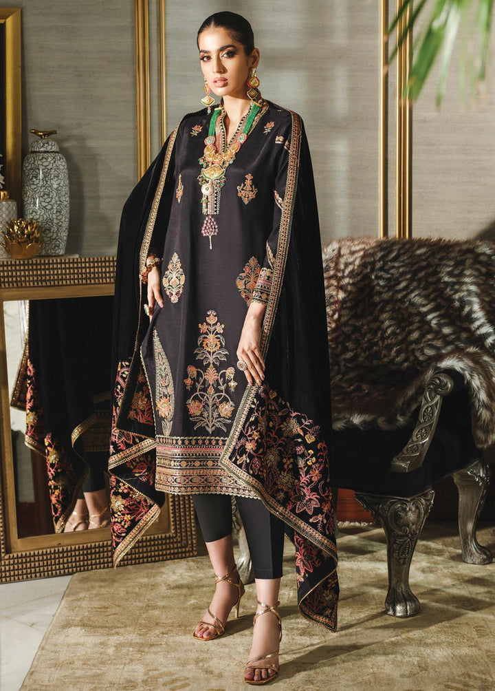 Tehwaar By Rang Rasiya Embroidered Raw Silk Suits Unstitched 3 Piece RR22T D-03 Roshan Aara - Luxury Collection