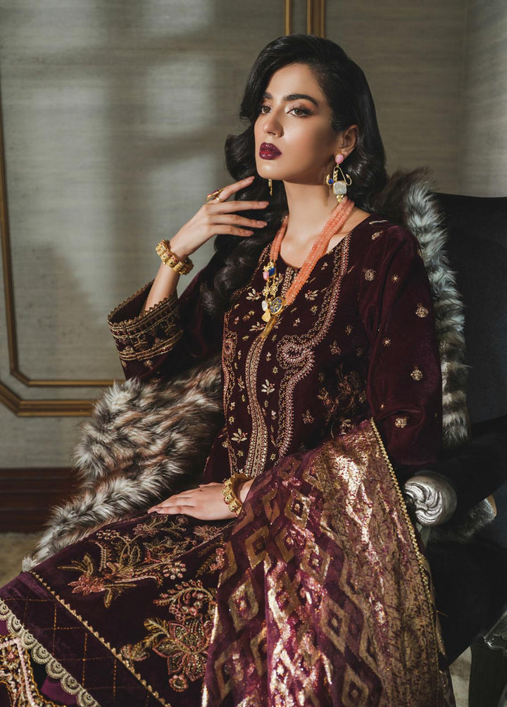 Tehwaar By Rang Rasiya Embroidered Velvet Suits Unstitched 3 Piece RR22T D-04 Meher-un-Nisa - Luxury Collection