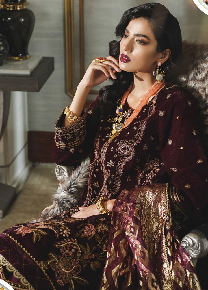 Tehwaar By Rang Rasiya Embroidered Velvet Suits Unstitched 3 Piece RR22T D-04 Meher-un-Nisa - Luxury Collection