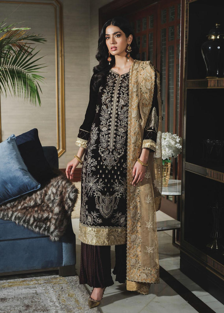 Tehwaar By Rang Rasiya Embroidered Velvet Suits Unstitched 3 Piece RR22T D-05 Bakhtawar - Luxury Collection