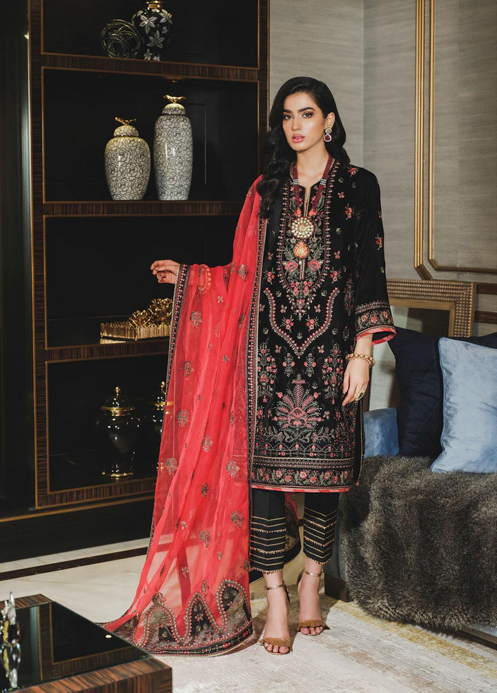 Tehwaar By Rang Rasiya Embroidered Velvet Suits Unstitched 3 Piece RR22T D-06 Gulmeena - Luxury Collection