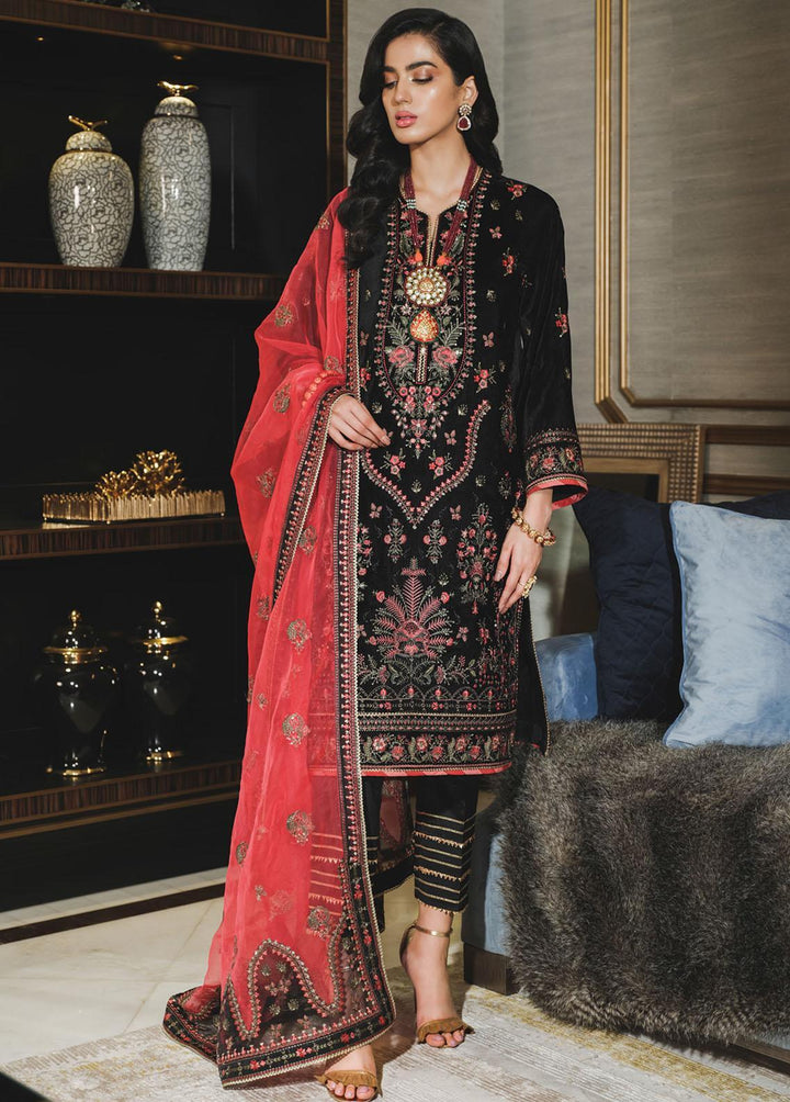 Tehwaar By Rang Rasiya Embroidered Velvet Suits Unstitched 3 Piece RR22T D-06 Gulmeena - Luxury Collection