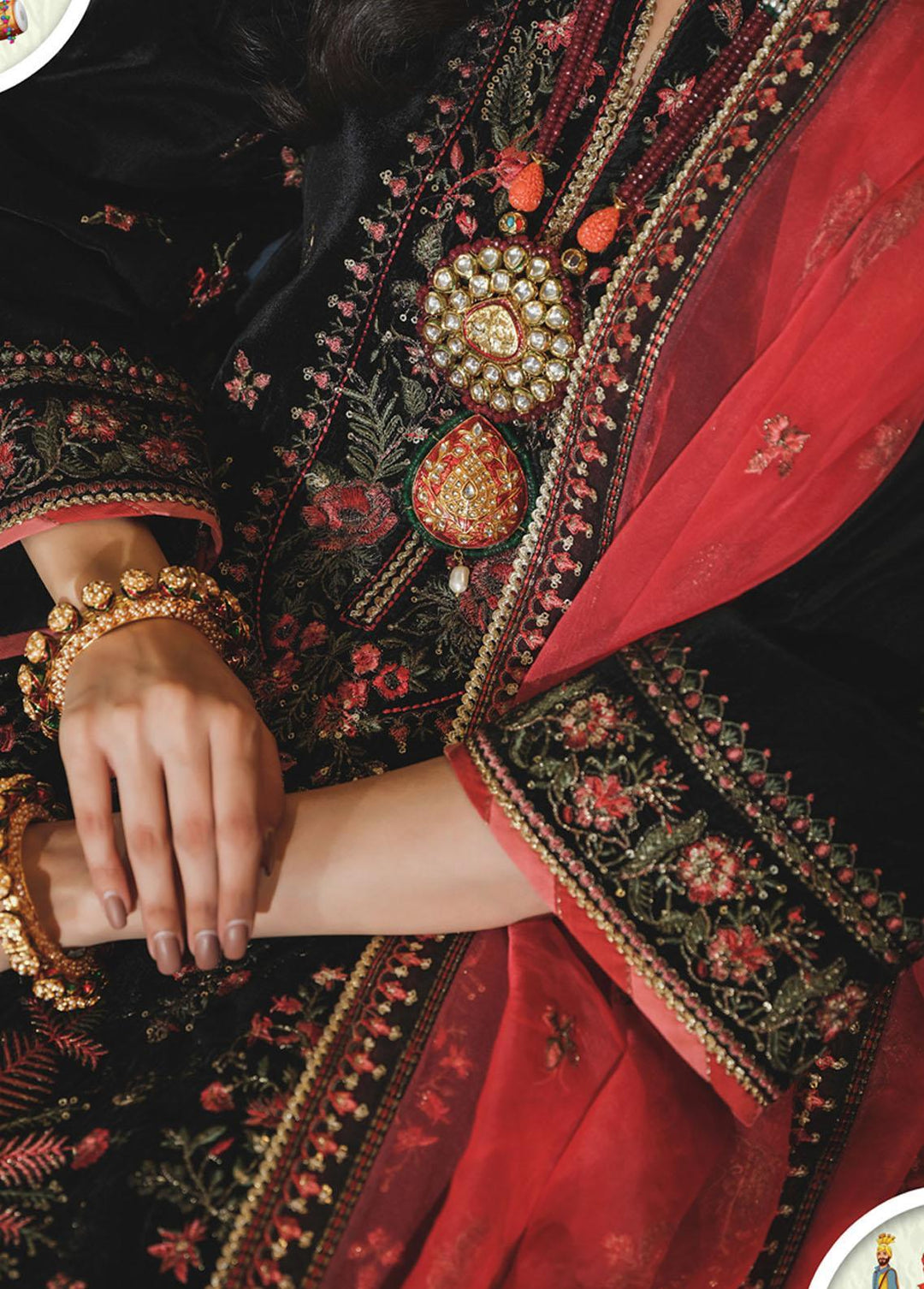 Tehwaar By Rang Rasiya Embroidered Velvet Suits Unstitched 3 Piece RR22T D-06 Gulmeena - Luxury Collection