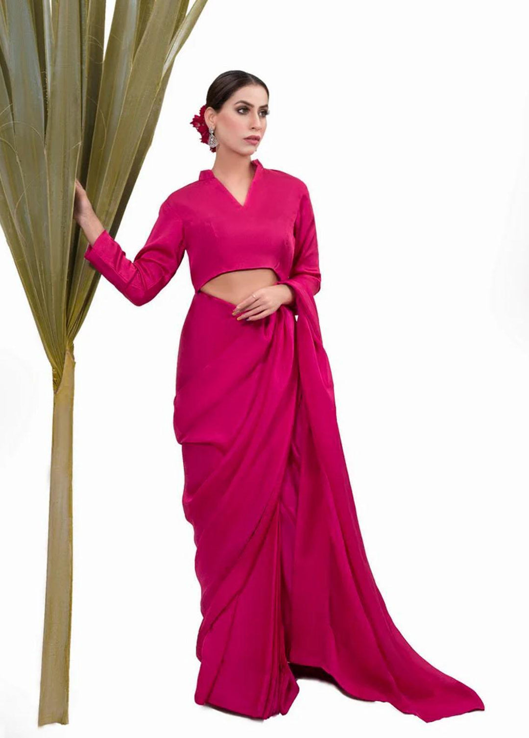 Tehwar By Norans Embroidered Silk  Unstitched Saree NO22T NSC-PR 04 - Winter Collection