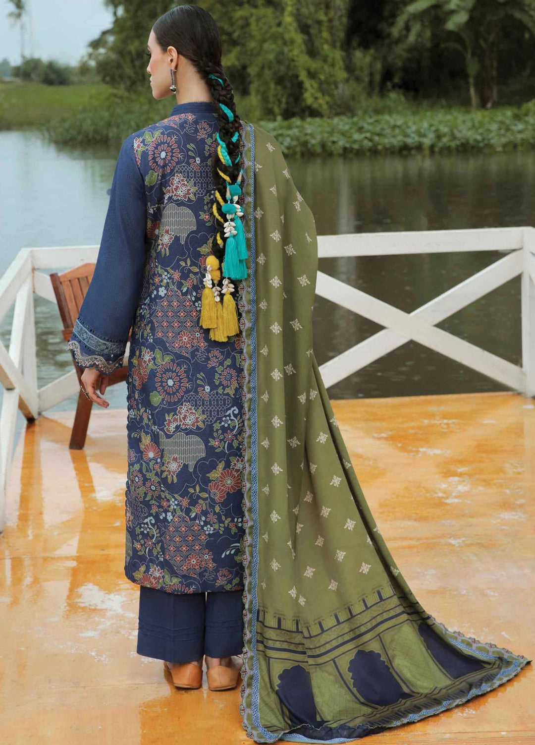 Tehzeeb By Aabyaan Embroidered Karandi Suits Unstitched 3 Piece ABY22T AK-01 Tabeer - Winter Collection