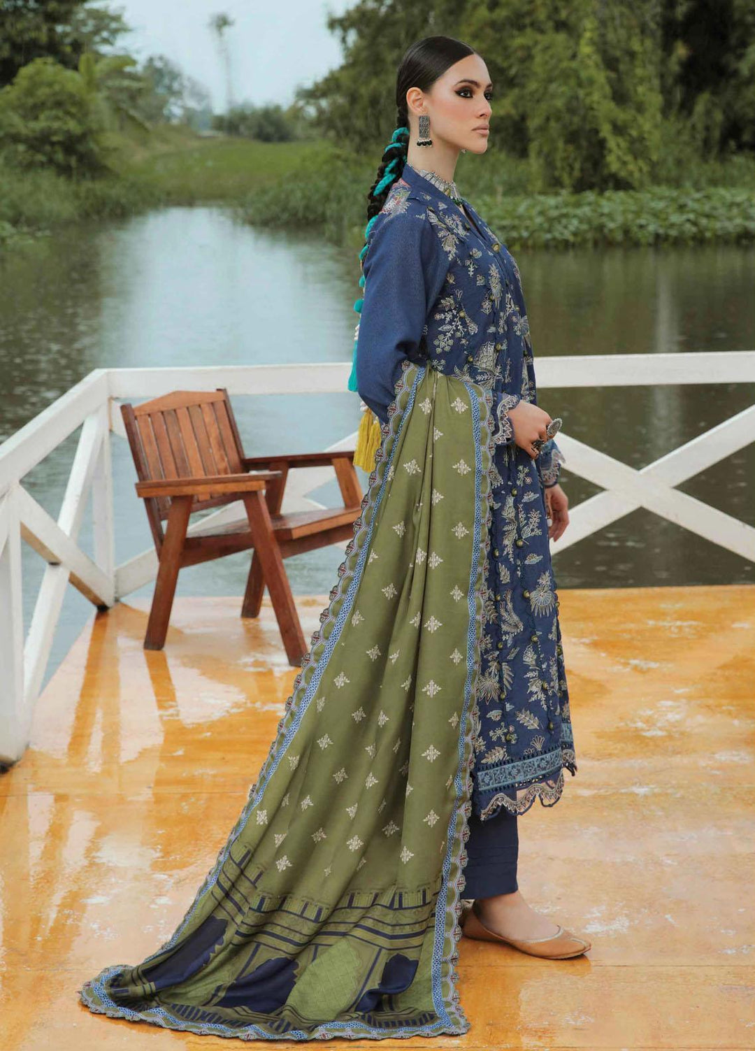 Tehzeeb By Aabyaan Embroidered Karandi Suits Unstitched 3 Piece ABY22T AK-01 Tabeer - Winter Collection