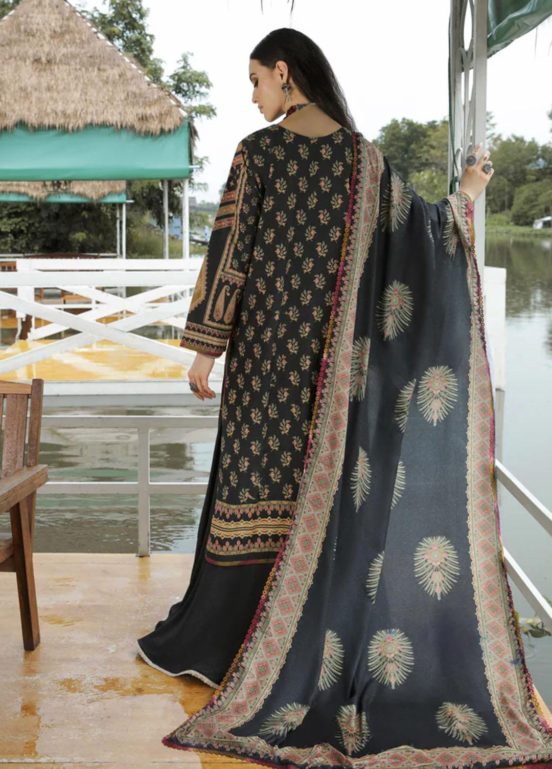 Tehzeeb By Aabyaan Embroidered Karandi Suits Unstitched 3 Piece ABY22T AK-02 Kashaf - Winter Collection