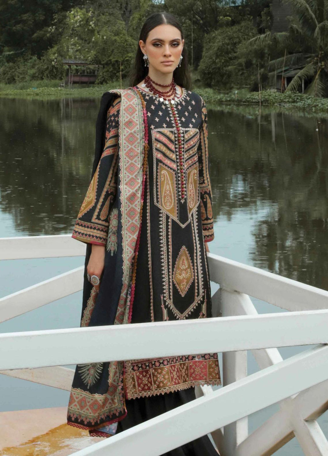 Tehzeeb By Aabyaan Embroidered Karandi Suits Unstitched 3 Piece ABY22T AK-02 Kashaf - Winter Collection