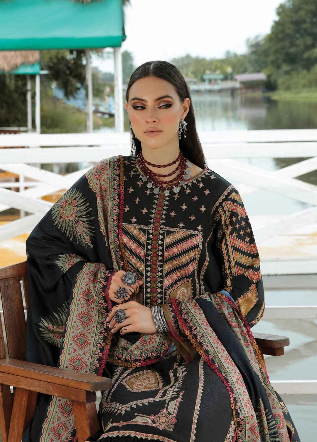 Tehzeeb By Aabyaan Embroidered Karandi Suits Unstitched 3 Piece ABY22T AK-02 Kashaf - Winter Collection