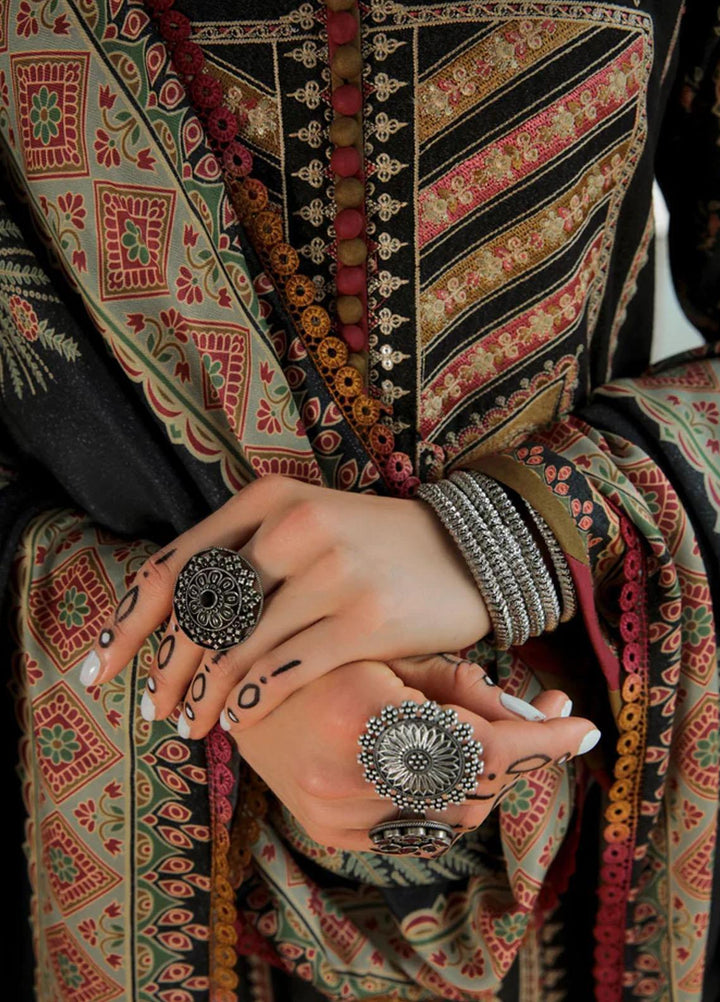 Tehzeeb By Aabyaan Embroidered Karandi Suits Unstitched 3 Piece ABY22T AK-02 Kashaf - Winter Collection