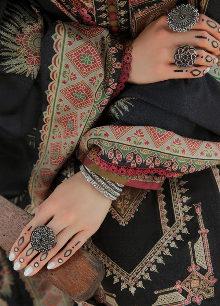 Tehzeeb By Aabyaan Embroidered Karandi Suits Unstitched 3 Piece ABY22T AK-02 Kashaf - Winter Collection