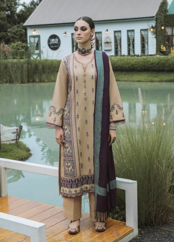Tehzeeb By Aabyaan Embroidered Karandi Suits Unstitched 3 Piece ABY22T AK-03 Gumaan - Winter Collection