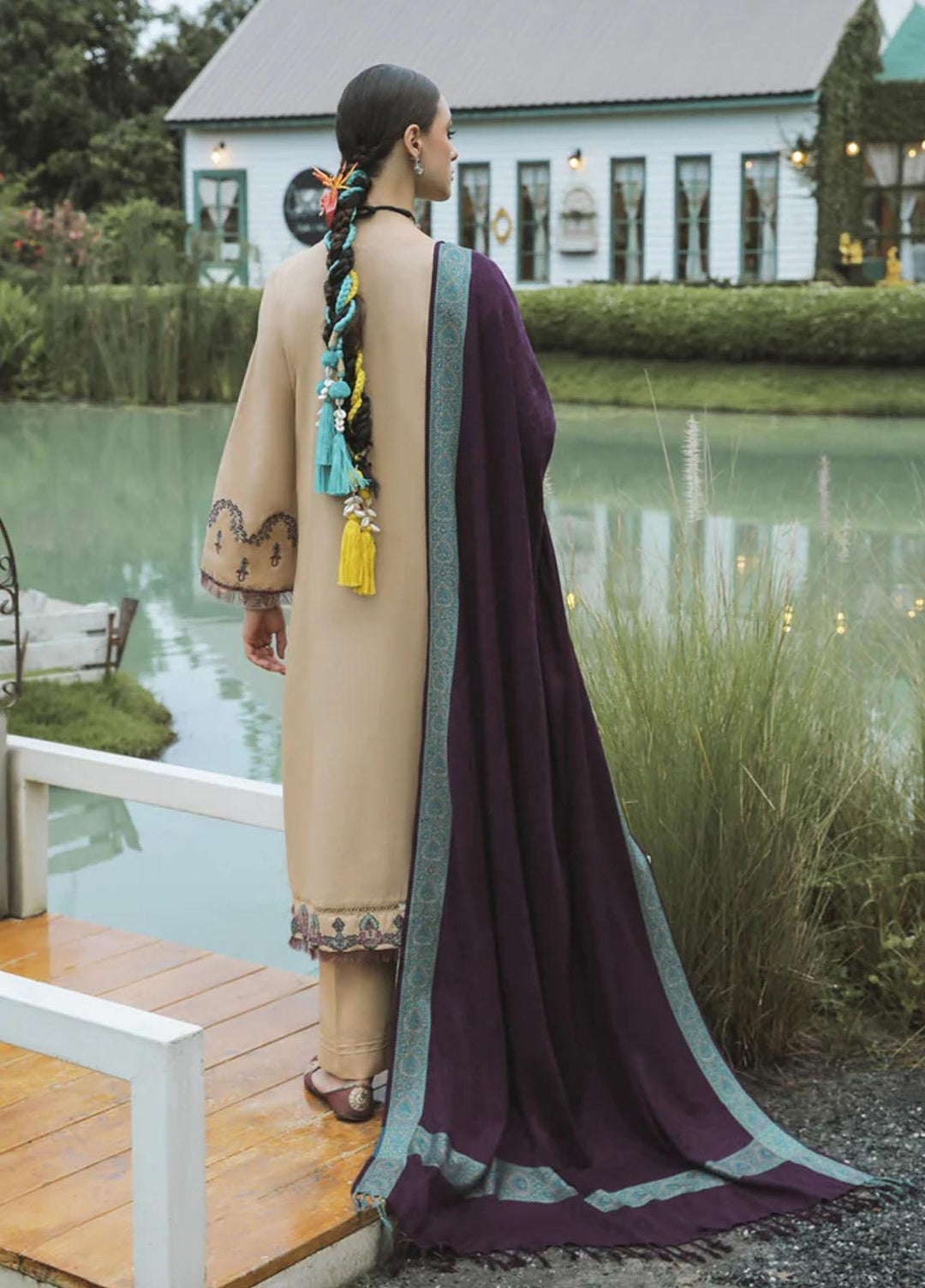 Tehzeeb By Aabyaan Embroidered Karandi Suits Unstitched 3 Piece ABY22T AK-03 Gumaan - Winter Collection