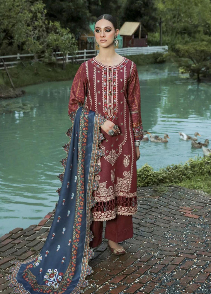 Tehzeeb By Aabyaan Embroidered Karandi Suits Unstitched 3 Piece ABY22T AK-04 Afrozeh - Winter Collection