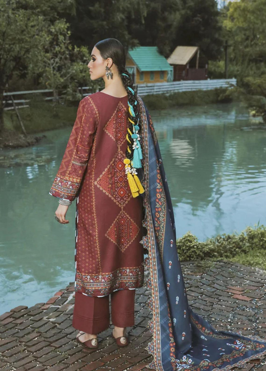 Tehzeeb By Aabyaan Embroidered Karandi Suits Unstitched 3 Piece ABY22T AK-04 Afrozeh - Winter Collection