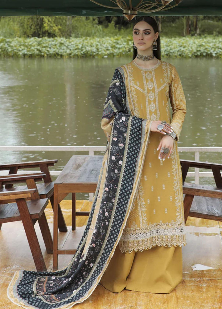 Tehzeeb By Aabyaan Embroidered Karandi Suits Unstitched 3 Piece ABY22T AK-05 Tazeem - Winter Collection