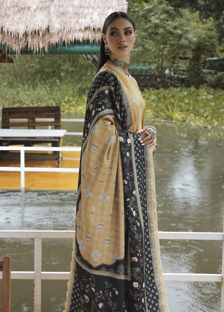 Tehzeeb By Aabyaan Embroidered Karandi Suits Unstitched 3 Piece ABY22T AK-05 Tazeem - Winter Collection