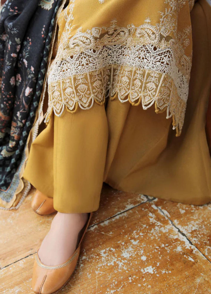 Tehzeeb By Aabyaan Embroidered Karandi Suits Unstitched 3 Piece ABY22T AK-05 Tazeem - Winter Collection