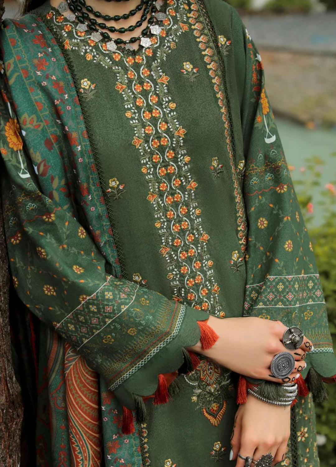 Tehzeeb By Aabyaan Embroidered Karandi Suits Unstitched 3 Piece ABY22T AK-06 Zeenat - Winter Collection