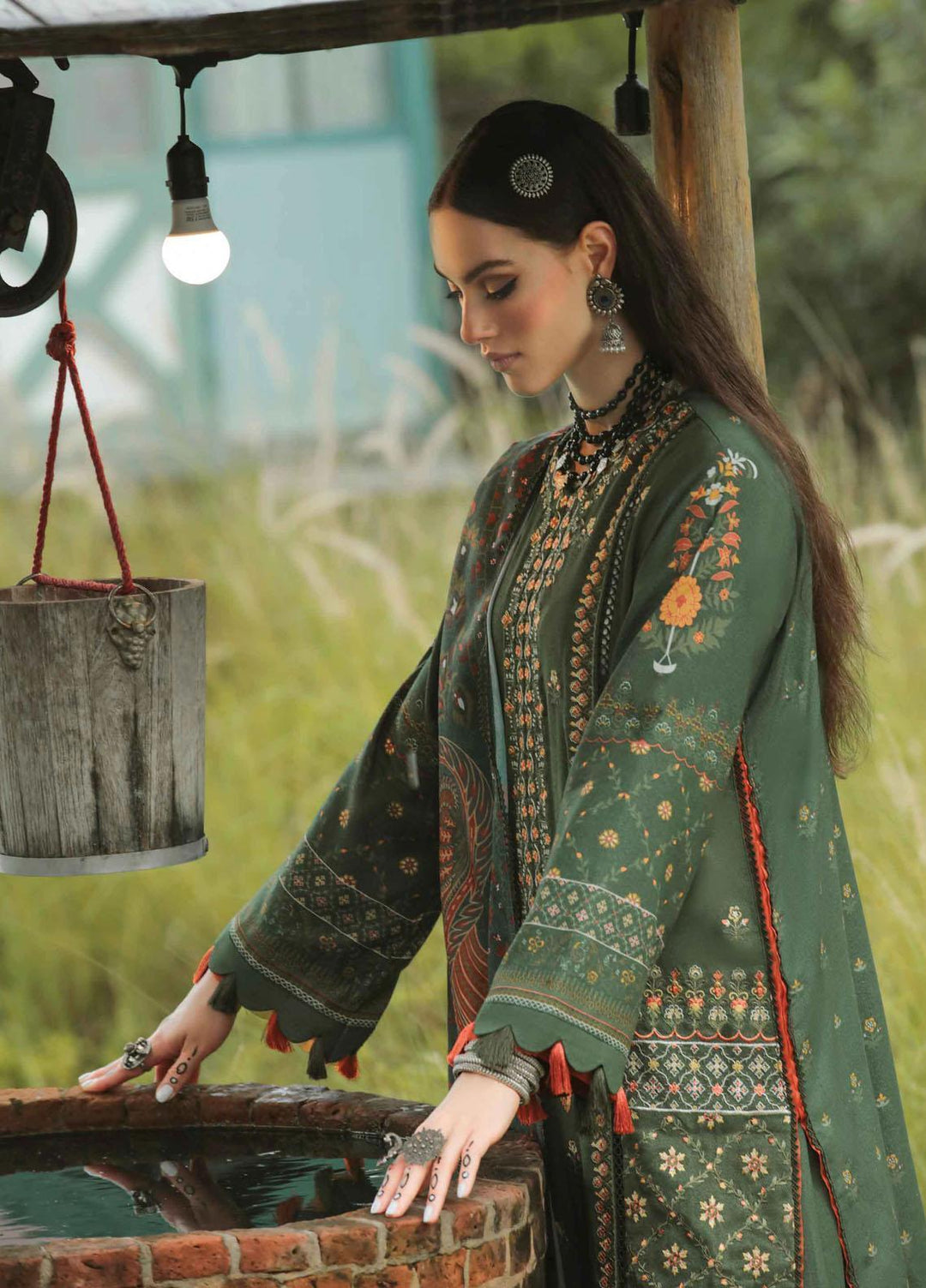 Tehzeeb By Aabyaan Embroidered Karandi Suits Unstitched 3 Piece ABY22T AK-06 Zeenat - Winter Collection