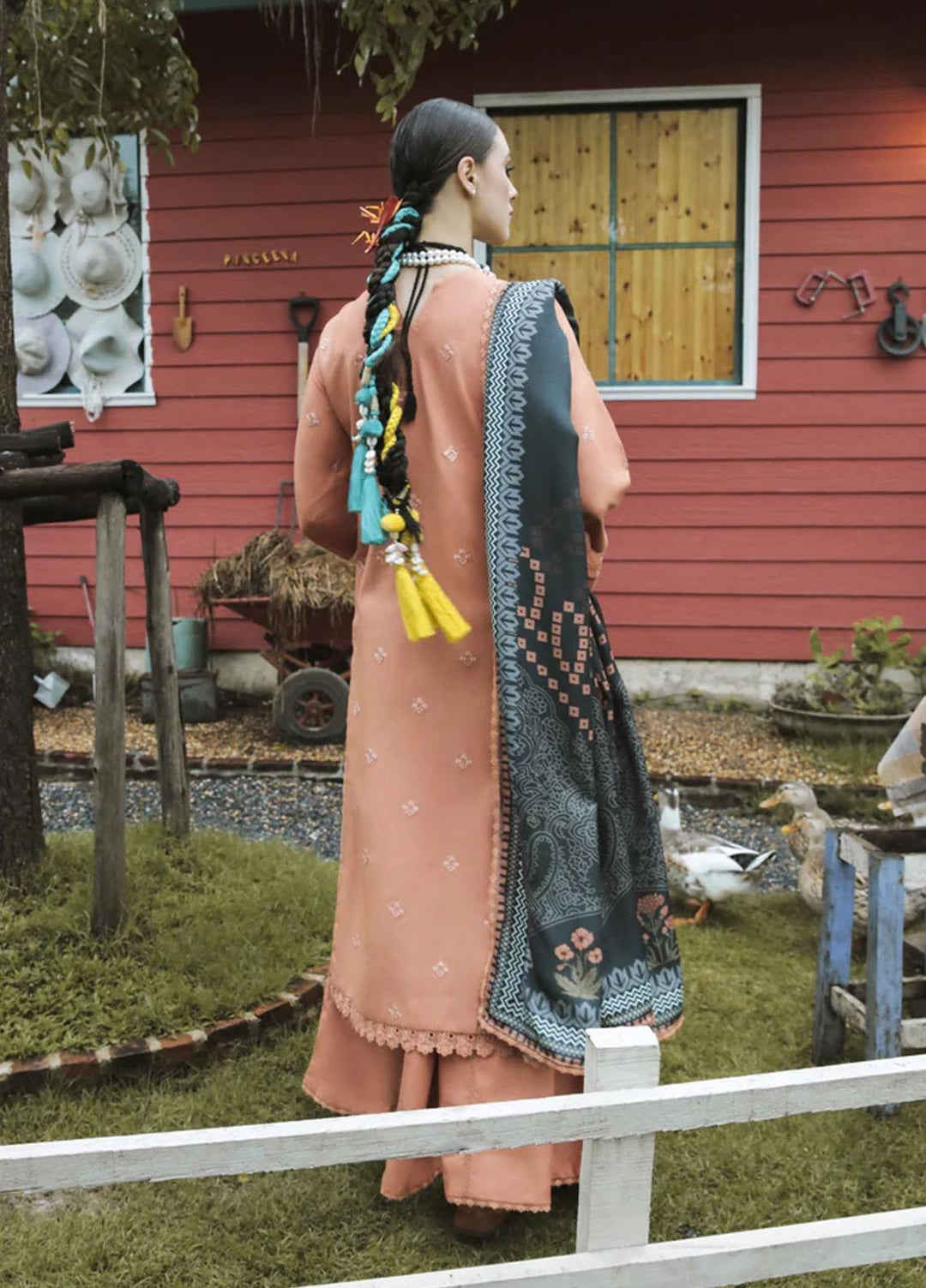 Tehzeeb By Aabyaan Embroidered Karandi Suits Unstitched 3 Piece ABY22T AK-08 Aabroo - Winter Collection