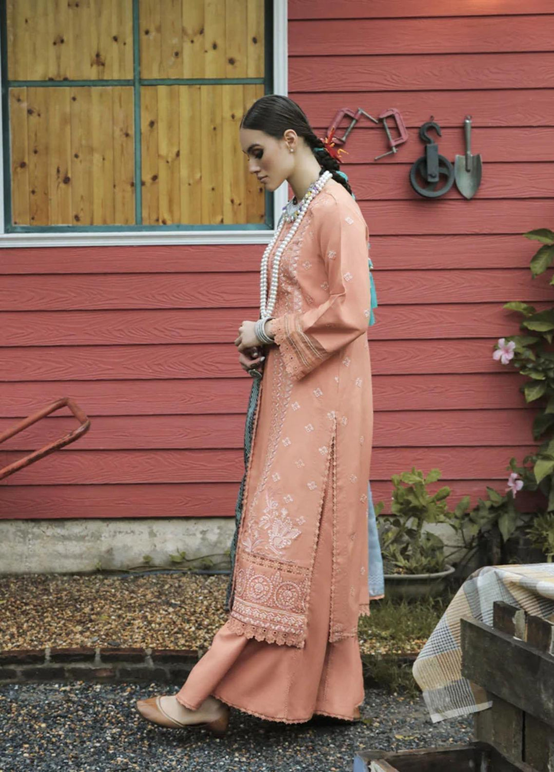 Tehzeeb By Aabyaan Embroidered Karandi Suits Unstitched 3 Piece ABY22T AK-08 Aabroo - Winter Collection