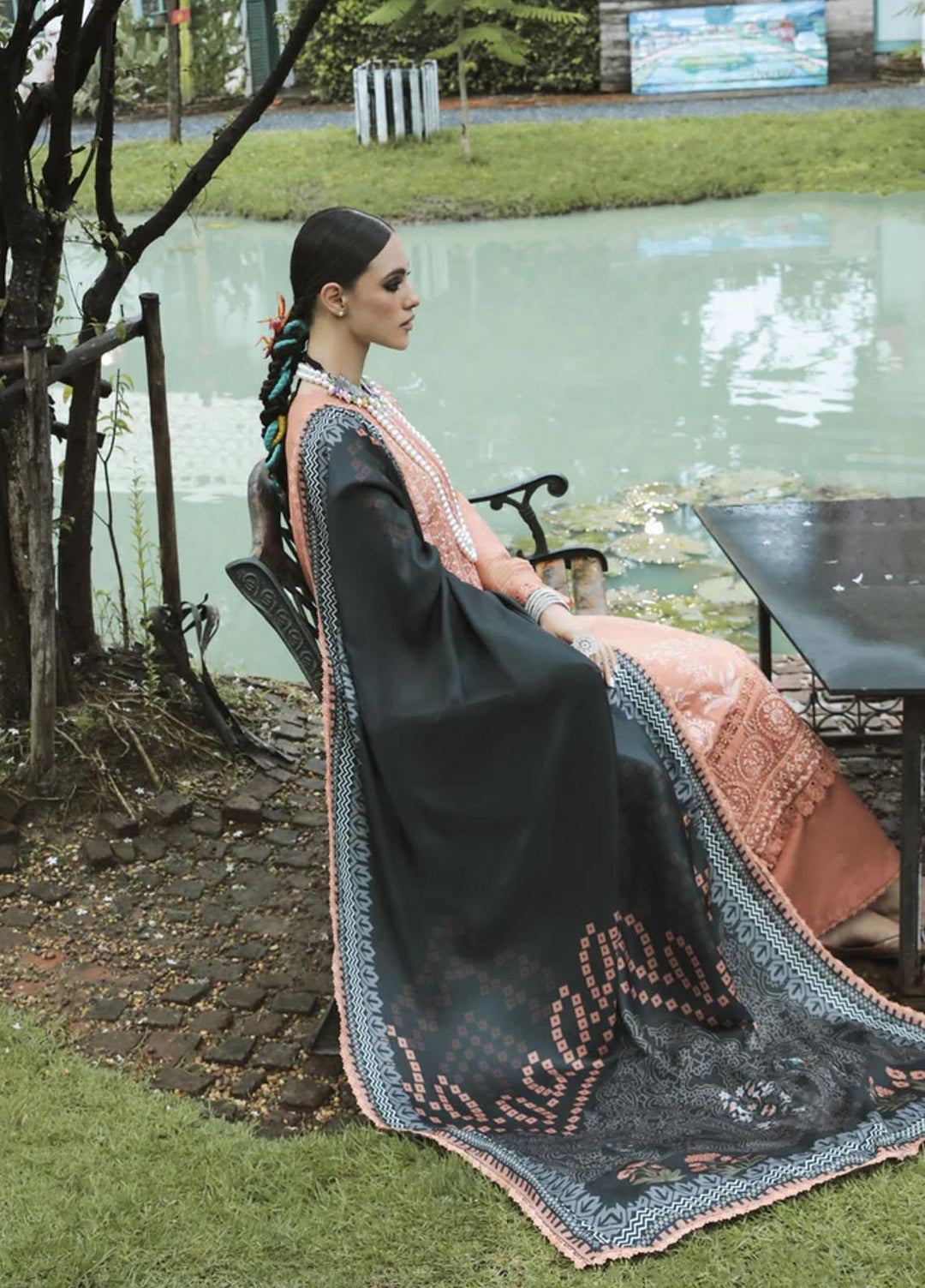 Tehzeeb By Aabyaan Embroidered Karandi Suits Unstitched 3 Piece ABY22T AK-08 Aabroo - Winter Collection