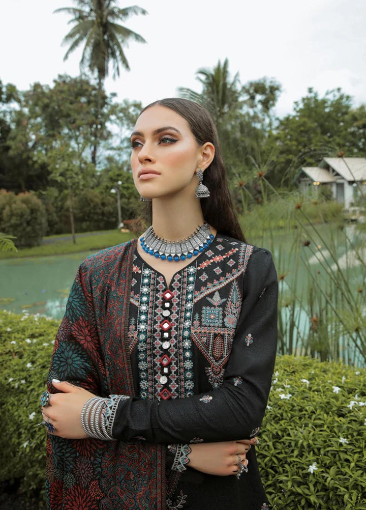 Tehzeeb By Aabyaan Embroidered Karandi Suits Unstitched 3 Piece ABY22T AK-09 Mashal - Winter Collection