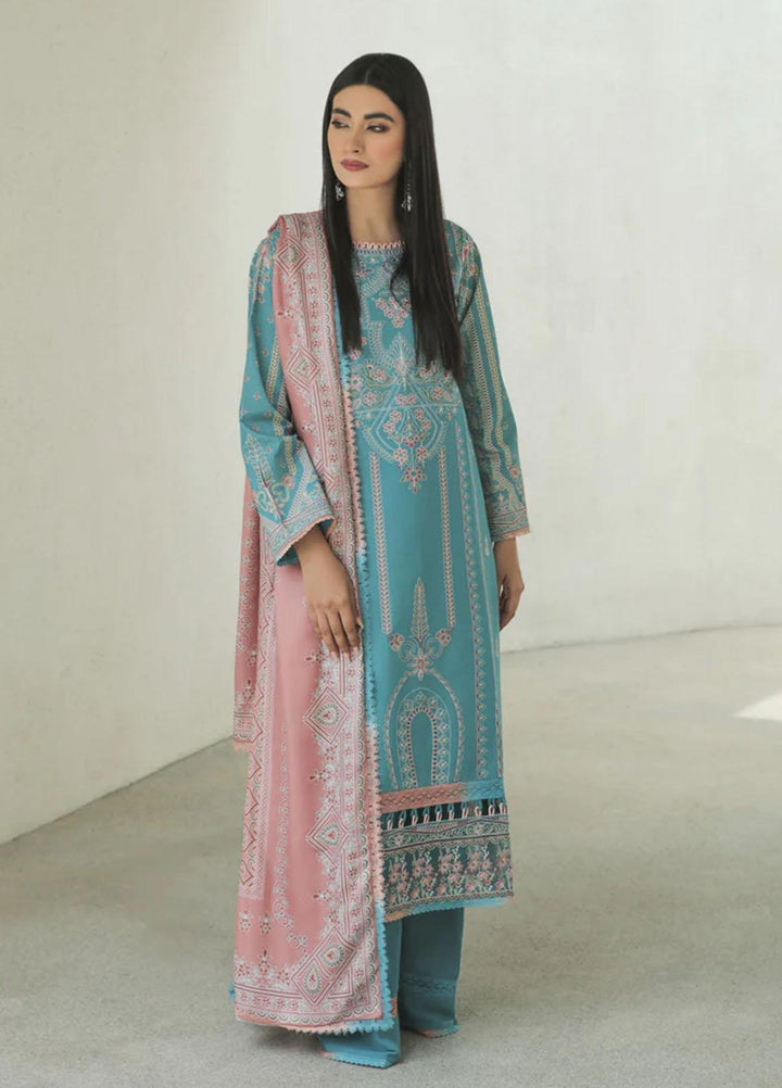 Tehzeeb By Aabyaan Embroidered Karandi Suits Unstitched 3 Piece ABY22T AK-10 Amal - Winter Collection