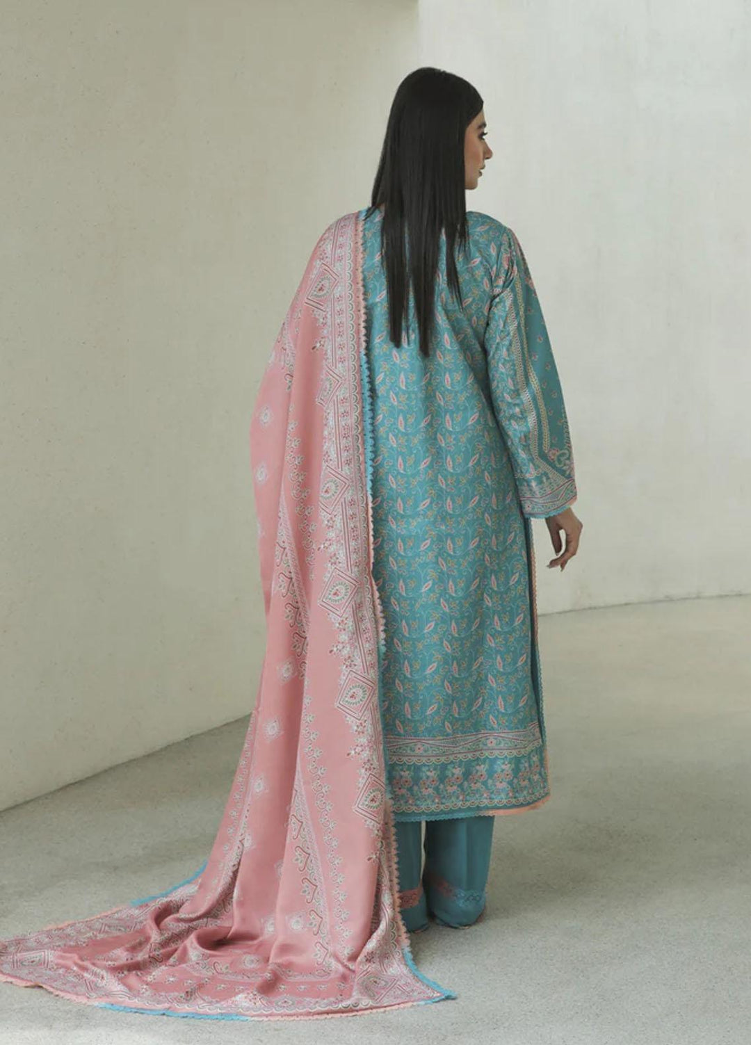 Tehzeeb By Aabyaan Embroidered Karandi Suits Unstitched 3 Piece ABY22T AK-10 Amal - Winter Collection